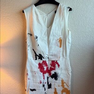 Piazza Sempione Abstract Print Sleeveless Dress